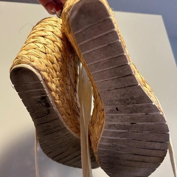 Zara Woman Platform Wedge Sandals 40 - Picture 11 of 12